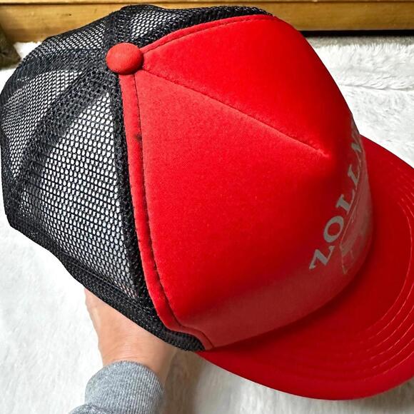 Vintage Sportco Zollner Red Mesh Trucker Hat Snapback Unisex OS - Picture 6 of 8